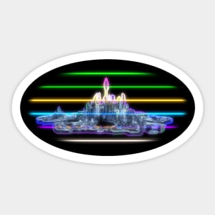 Neon Atlantis Shirt Sticker